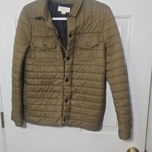 Olive Quilted Puffer Jacket